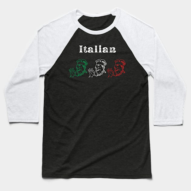 Italian Chef Baseball T-Shirt by Woodpile